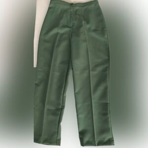 Pre Owned Women's Bodin Knits Pants Elastic Waist Sz 14 Green Casual Style Comfy